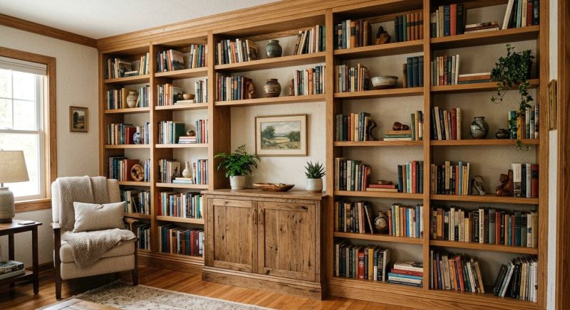 Custom Bookshelves Installation in Winston Salem, NC