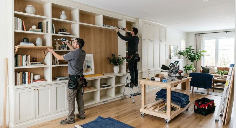 Built In Bookcase Installation in Alexandria, VA