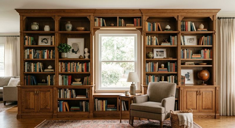 Custom Bookshelves Installation in Greensboro, NC